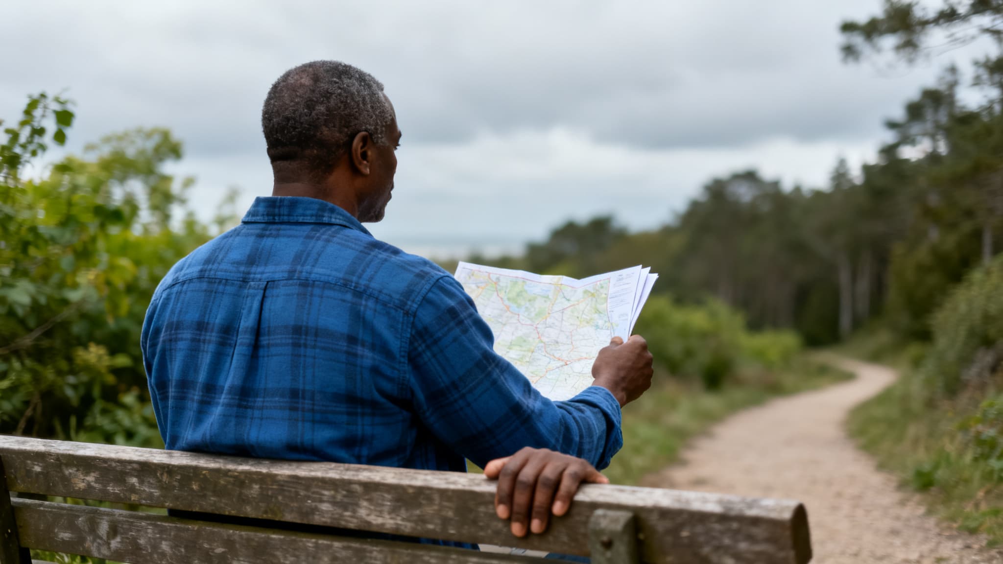 A person thoughtfully consulting a guide on how to find a therapist in Ontario.