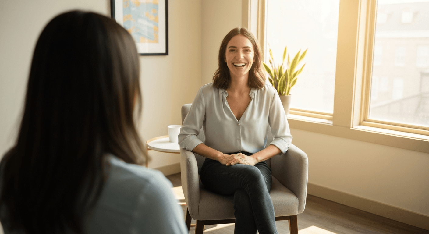 A person reflecting on going back to therapy after dropping out to start over.
